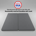 ONETAN 1.5-Inch Split Bunkie Board for Mattress Support - Fully Assembled, Enhanced Comfort, Gray