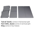ONETAN 1.5-Inch Split Bunkie Board for Mattress Support - Fully Assembled, Enhanced Comfort, Gray