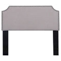 Contemporary Upholstered Fabric Headboard with Nailhead Trim for Full/Queen Beds
