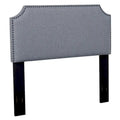 Contemporary Upholstered Fabric Headboard with Nailhead Trim for Full/Queen Beds