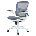 Riley Ergonomic Office Chair with White Mesh Seat and Backrest