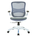 Riley Ergonomic Office Chair with White Mesh Seat and Backrest