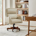HULALA HOME Pete Adjustable Height Faux Leather Swivel Executive Chair with Tilt Mechanism