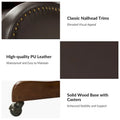 HULALA HOME Pete Adjustable Height Faux Leather Swivel Executive Chair with Tilt Mechanism