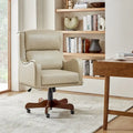 HULALA HOME Pete Adjustable Height Faux Leather Swivel Executive Chair with Tilt Mechanism