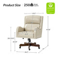 HULALA HOME Pete Adjustable Height Faux Leather Swivel Executive Chair with Tilt Mechanism
