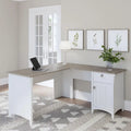 Bush Furniture Salinas 60-Inch L-Shaped Desk with Drawers and Storage Solutions