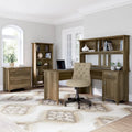 Bush Furniture Salinas 60-Inch L-Shaped Desk with Drawers and Storage Solutions