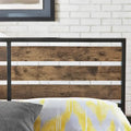 Aabira Low Profile Metal Platform Bed with Wooden Finish Panels by iNSPIRE Q Classic