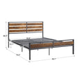 Aabira Low Profile Metal Platform Bed with Wooden Finish Panels by iNSPIRE Q Classic
