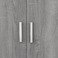 Denhour Mid-Century Modern Distressed Grey 1-Drawer Wardrobe Armoire