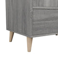 Denhour Mid-Century Modern Distressed Grey 1-Drawer Wardrobe Armoire