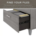 60-Inch Office Desk with Cabinet and 5-Shelf Bookcase