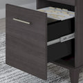 60-Inch Office Desk with Cabinet and 5-Shelf Bookcase