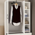 Space-Saving Scalable Hanging Rod Wardrobe Closet with Mirror