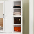 Modern Wardrobe Armoire with Mirror Door Drawers and Shelves