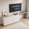 97.63" Modern Expandable Dresser Desk Combo for Home Office with 6 Drawers