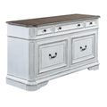 Weathered Bark Credenza in Antique White from Magnolia Manor