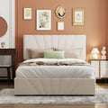 Nestfair Upholstered Platform Bed featuring Hydraulic Storage Solution