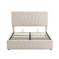 Nestfair Upholstered Platform Bed featuring Hydraulic Storage Solution