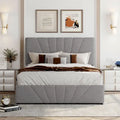 Nestfair Upholstered Platform Bed featuring Hydraulic Storage Solution