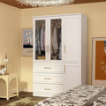 74.8-Inch Tall Large Modular Wardrobe Closet with Glass Doors