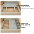 0.75-Inch Vertical Standard Mattress Support Wooden Slats with Protective Cover