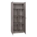 Modern Storage Wardrobe Cabinet with Doors and Multi Compartment Shelves