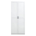 Modern Storage Wardrobe Cabinet with Doors and Multi Compartment Shelves