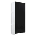 Modern Storage Wardrobe Cabinet with Doors and Multi Compartment Shelves