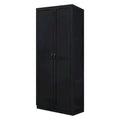 Modern Storage Wardrobe Cabinet with Doors and Multi Compartment Shelves