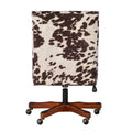 Plush Office Chair with Brown and White Cow Print