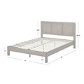 Lifestorey Larkin Queen Platform Bed in Mid-Century Style