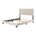 Nova Contemporary Queen Bed with Upholstered Design – Box Spring Needed