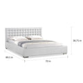 Madison Contemporary White Queen Platform Bed