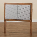 Iden Twin Headboard in Grey - Modern and Contemporary Fabric and Wood Design