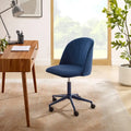 Curved Velvet Swivel Desk Chair - Aubrie Collection