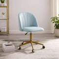 Curved Velvet Swivel Desk Chair - Aubrie Collection