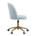 Curved Velvet Swivel Desk Chair - Aubrie Collection