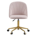 Curved Velvet Swivel Desk Chair - Aubrie Collection