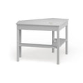 SEI Furniture Crescent Corner Desk in White Birch