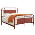 Furniture of America Industrial Metal Panel Bed with Support Legs