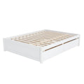 Full Bed Frame with Twin Trundle and Dual Storage Drawers