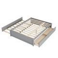 Full Bed Frame with Twin Trundle and Dual Storage Drawers