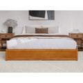 Barcelona Twin XL Trundle Panel Bed with Platform Design