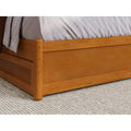 Barcelona Twin XL Trundle Panel Bed with Platform Design