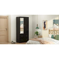 Contemporary Minimalist Wooden Freestanding Wardrobe for Bedroom