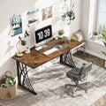 Contemporary 55-Inch Gold and White Computer Desk - Versatile Dining, Vanity, and Conference Table with Elegant Gold Legs