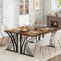 Contemporary 55-Inch Gold and White Computer Desk - Versatile Dining, Vanity, and Conference Table with Elegant Gold Legs