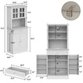 Spacious Kitchen Cabinet with Microwave Space - 30W x 69.3H